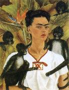 Frida Kahlo The monkey and i painting